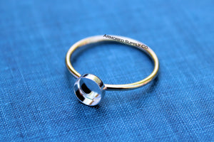 MIXED METALS Gold & Silver 12mm Plain Round Bezel Ring Blank