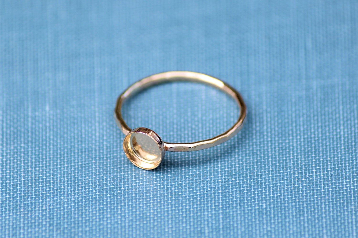 Gold Filled 6mm Bezel Cup Ring blank, Round Cabochon, Cab Breast Milk, DIY jewelry supplies, build your ring, wholesale jewelry, diy ring