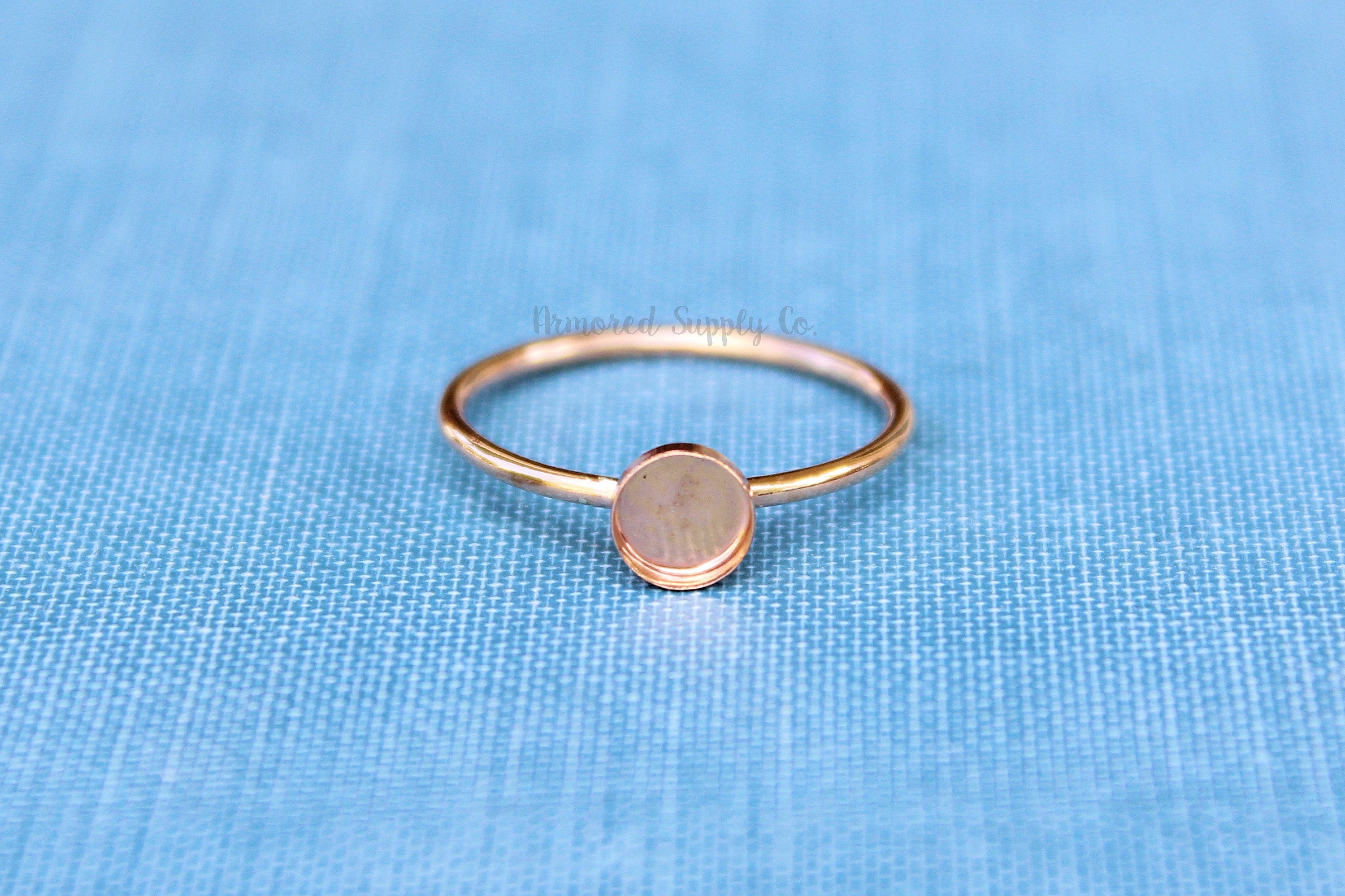 Rose Gold Filled 3mm Bezel Cup Ring blank, Round Cabochon, Breast Milk, DIY jewelry supplies, build your ring, wholesale jewelry, diy ring