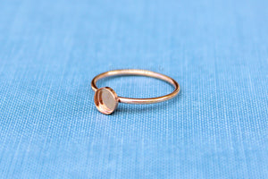 Rose Gold Filled 3mm Bezel Cup Ring blank, Round Cabochon, Breast Milk, DIY jewelry supplies, build your ring, wholesale jewelry, diy ring