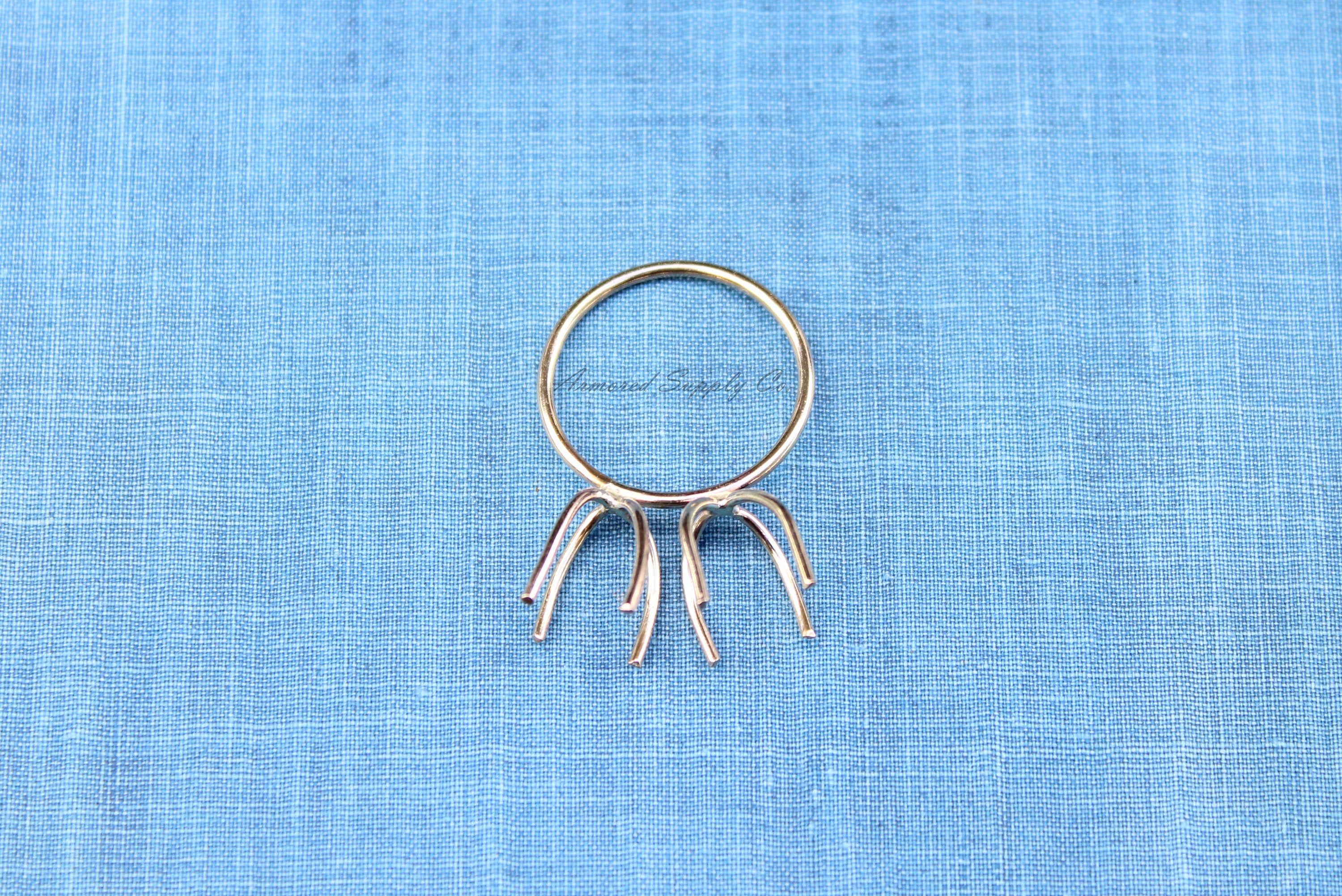 Gold Double Claw Prong Raw Stone Ring Blank, Claw Setting, Prong Gold Band, Wholesale Ring, Design Your Ring, DIY Jewelry, Jewelry Supplies