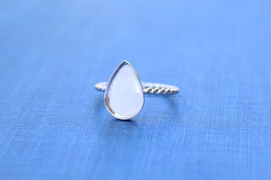 Silver Pear Tear Drop Bezel Cup Rope Ring blank, Cabochon Bezel, cab Resin, Breast Milk, DIY jewelry supplies, build ring, wholesale jewelry