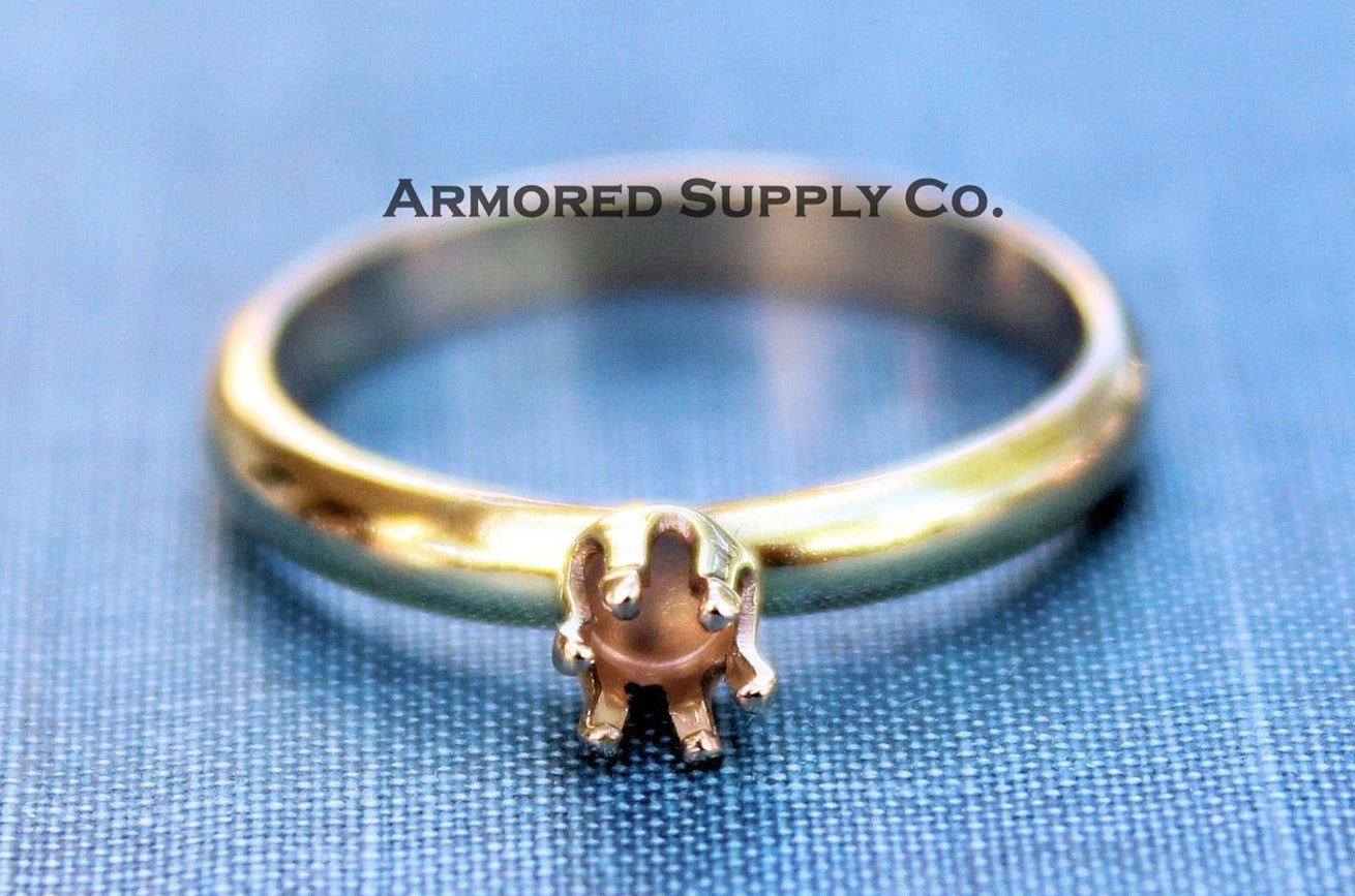 Gold Filled 4mm Snap In Bezel Ring blank,Half Round Ring Band, Breast Milk DIY ring, DIY jewelry supplies, wholesale jewelry, diy ring blank